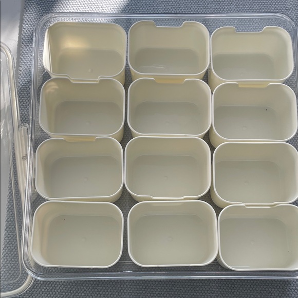 Clear and Cream Storage Organizer - Picture 3 of 5